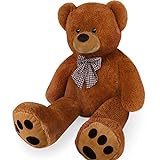 Monzana® Teddybär L - XXXL 50-175cm Weiches Fell Schleife Tatzendruck Geschenk Plüschtier...